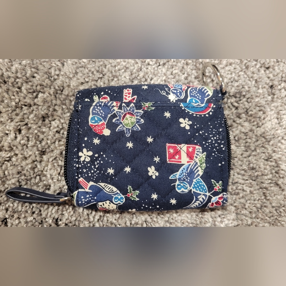 Vera Bradley Navy Quilted Wallet with Red, Blue, Green Accents - Picture 2 of 4